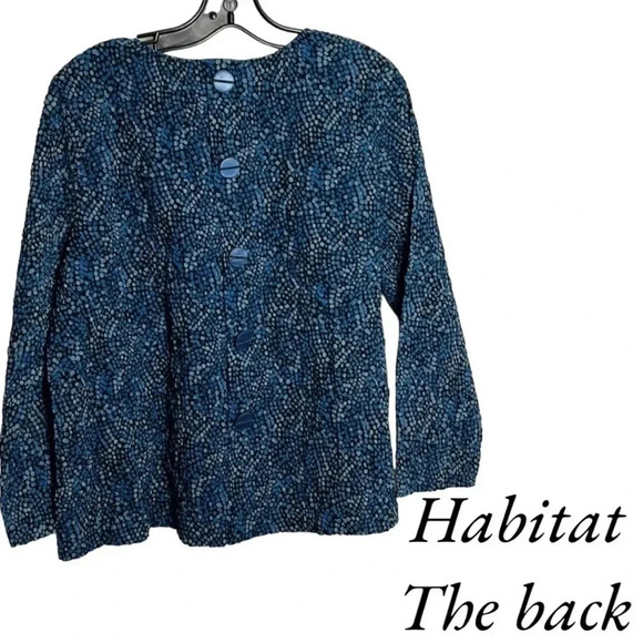 Habitat top,women NEW! M& L,Grotto,44815,Turquoise boxy,oversize,multimedia - Picture 2 of 16